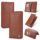 POLA Universal Dual Phone Horizontal Flip Leather Case with Card Slots & Wallet(Brown) - 1