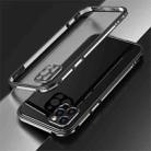 For iPhone 12 mini Blade Series Lens Protector + Metal Frame Protective Case (Black Silver) - 1