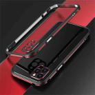 For iPhone 12 mini Blade Series Lens Protector + Metal Frame Protective Case For iPhone 12 (Black Red) - 1