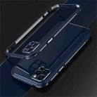 For iPhone 12 Blade Series Lens Protector + Metal Frame Protective Case (Dark Blue) - 1