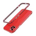 For iPhone 12 mini Aurora Series Lens Protector + Metal Frame Protective Case (Red) - 1