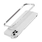 For iPhone 12 Aurora Series Lens Protector + Metal Frame Protective Case(Silver) - 1