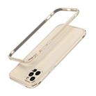 For iPhone 12 Aurora Series Lens Protector + Metal Frame Protective Case(Gold) - 1