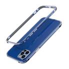 For iPhone 12 Pro Max Aurora Series Lens Protector + Metal Frame Protective Case(Blue) - 1