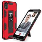 For Motorola Moto E6 Soldier Armor Shockproof TPU + PC Magnetic Protective Case with Holder(Red) - 1