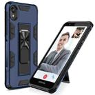 For Motorola Moto E6 Soldier Armor Shockproof TPU + PC Magnetic Protective Case with Holder(Blue) - 1