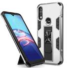 For Motorola Moto E (2020) Soldier Armor Shockproof TPU + PC Magnetic Protective Case with Holder(Silver) - 1