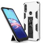 For Motorola Moto E (2020) Soldier Armor Shockproof TPU + PC Magnetic Protective Case with Holder(White) - 1