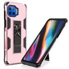 For Motorola Moto G 5G Plus Soldier Armor Shockproof TPU + PC Magnetic Protective Case with Holder(Rose Gold) - 1