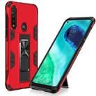 For Motorola Moto G Fast Soldier Armor Shockproof TPU + PC Magnetic Protective Case with Holder(Red) - 1