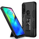 For Motorola Moto G Power Soldier Armor Shockproof TPU + PC Magnetic Protective Case with Holder(Black) - 1