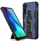 For Motorola Moto G Stylus Soldier Armor Shockproof TPU + PC Magnetic Protective Case with Holder(Blue) - 1