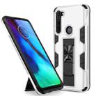 For Motorola Moto G Stylus Soldier Armor Shockproof TPU + PC Magnetic Protective Case with Holder(White) - 1