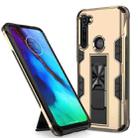 For Motorola Moto G Stylus Soldier Armor Shockproof TPU + PC Magnetic Protective Case with Holder(Gold) - 1