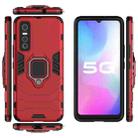 For vivo Y73s PC + TPU Shockproof Protective Case with Magnetic Ring Holder(Red) - 3