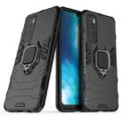 For vivo V20 SE PC + TPU Shockproof Protective Case with Magnetic Ring Holder(Black) - 1