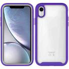 For iPhone XR Starry Sky Solid Color Series Shockproof PC + TPU Protective Case(Purple) - 1