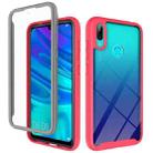 For Huawei Y7 (2019) Starry Sky Solid Color Series Shockproof PC + TPU Protective Case(Red) - 1