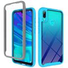 For Huawei Y7 (2019) Starry Sky Solid Color Series Shockproof PC + TPU Protective Case(Light Blue) - 1