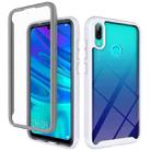 For Huawei Y7 (2019) Starry Sky Solid Color Series Shockproof PC + TPU Protective Case(White) - 1