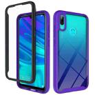 For Huawei Y7 (2019) Starry Sky Solid Color Series Shockproof PC + TPU Protective Case(Purple) - 1