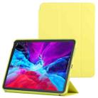 3-fold Horizontal Flip Smart Leather Case with Sleep / Wake-up Function & Holder For iPad Air 4/5 (Yellow) - 1