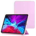 3-fold Horizontal Flip Smart Leather Case with Sleep / Wake-up Function & Holder For iPad Air 2022 / 2020 10.9(Pink) - 1