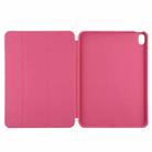 3-fold Horizontal Flip Smart Leather Case with Sleep / Wake-up Function & Holder For iPad Air 2022 / 2020 10.9(Rose Red) - 4
