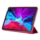 3-fold Horizontal Flip Smart Leather Case with Sleep / Wake-up Function & Holder For iPad Air 2022 / 2020 10.9(Rose Red) - 6