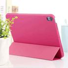 3-fold Horizontal Flip Smart Leather Case with Sleep / Wake-up Function & Holder For iPad Air 2022 / 2020 10.9(Rose Red) - 7