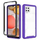 For Samsung Galaxy A42 5G Starry Sky Solid Color Series Shockproof PC + TPU Protective Case(Purple) - 1