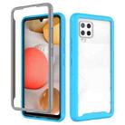 For Samsung Galaxy A42 5G Starry Sky Solid Color Series Shockproof PC + TPU Protective Case(Light Blue) - 1
