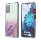 For Samsung Galaxy S20 FE Marble Pattern Glittery Powder Shockproof TPU Case with Detachable Buttons(Purple) - 1