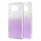 For Xiaomi Mi Poco X3 / NFC Gradient Shockproof TPU Case with Detachable Buttons(Purple) - 1