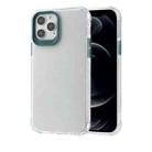 Transparent Glitter Powder TPU + PC Case with Detachable Buttons For iPhone 12 mini(Dark Green) - 1