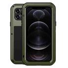 For iPhone 12 Pro LOVE MEI Metal Shockproof Life Waterproof Dustproof Protective Case(Army Green) - 1