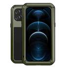 For iPhone 12 Pro Max LOVE MEI Metal Shockproof Life Waterproof Dustproof Protective Case(Army Green) - 1