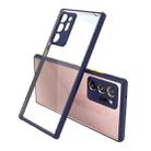 For Samsung Galaxy Note20 Ultra Tire Side Texture Contrast Button Shockproof PC + TPU Phone Protective Case(Blue) - 1