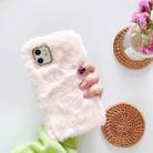 For iPhone 12 mini Pure Color Flat Plush Shockproof Case (Pink) - 1
