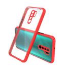 For Xiaomi Redmi 9 Tire Side Texture Contrast Button Shockproof PC + TPU Phone Protective Case(Red) - 1
