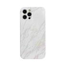 Marble Pattern TPU Protective Case For iPhone 12 mini(White) - 1