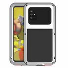 For Samsung Galaxy A51 5G LOVE MEI Metal Shockproof Waterproof Dustproof Protective Case with Glass(Silver) - 1