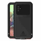 For Samsung Galaxy A71 5G LOVE MEI Metal Shockproof Waterproof Dustproof Protective Case with Glass(Black) - 1