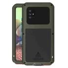 For Samsung Galaxy A71 5G LOVE MEI Metal Shockproof Waterproof Dustproof Protective Case with Glass(Army Green) - 1