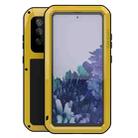 For Samsung Galaxy S20 FE LOVE MEI Metal Shockproof Waterproof Dustproof Protective Case with Glass(Yellow) - 1