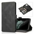 For iPhone 12 / 12 Pro Retro Magnetic Closing Clasp Horizontal Flip Leather Case with Holder & Card Slots & Photo Frame & Wallet(Black) - 1