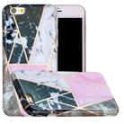 Full Plating Splicing Gilding Protective Case For iPhone 6 / 6s(Grey Pink White Marble Color Matching) - 1