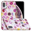 For iPhone X / XS Full Plating Splicing Gilding Protective Case(Round Color Matching) - 1