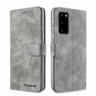 Diaobaolee Pure Fresh Texture Horizontal Flip Leather Case with Holder & Card Slots & Wallet & Photo Frame For Samsung Galaxy S20 FE(Grey) - 1