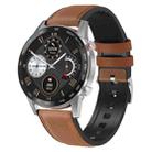 V inch Touch Screen Dual-mode Bluetooth Smart Watch, Support Sleep Monitor / Heart Rate Monitor / Blood Pressure Monitoring(Brown Leather Strap) - 1